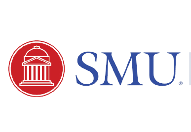 SMU logo with a red circle and columned building icon, and the text "SMU" in blue.