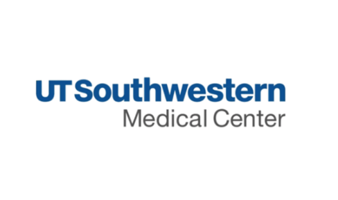 Logo of UT Southwestern Medical Center with blue and black text