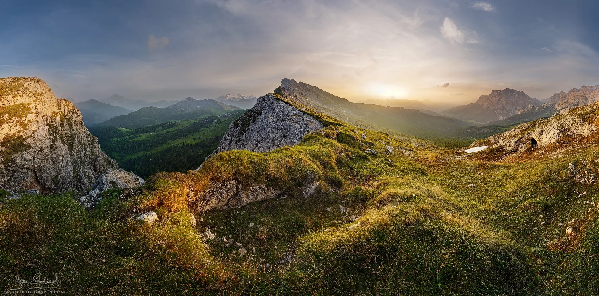 Historic mountain landscape titled "In the Footsteps of the First World War" in the Dolomites by Jan Smid, Master QEP.