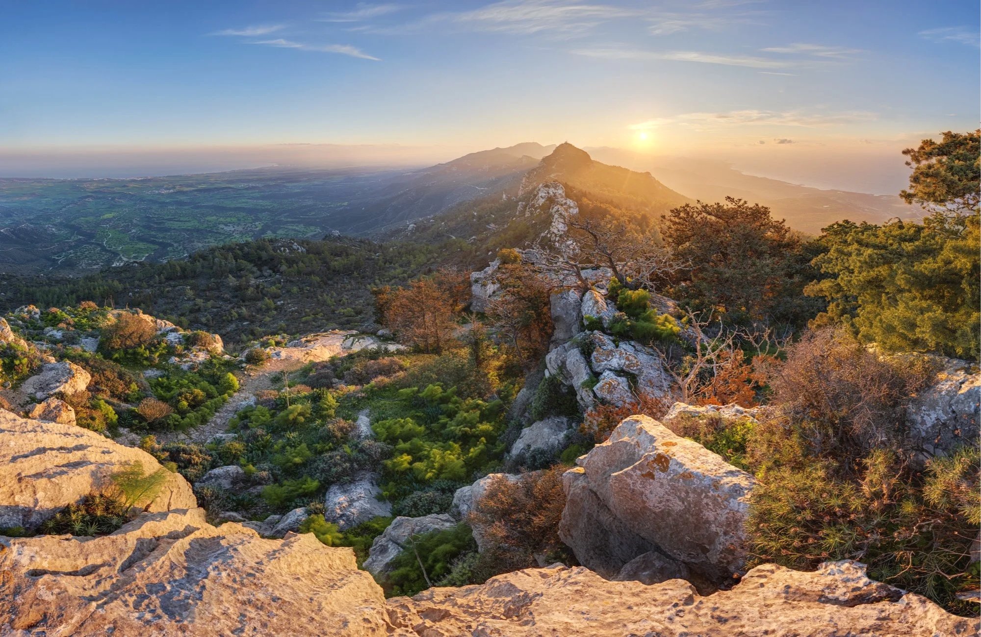Sunset landscape over the Kyrenia Mountains in Northern Cyprus photographed during a Cyprus landscape photo workshop.
