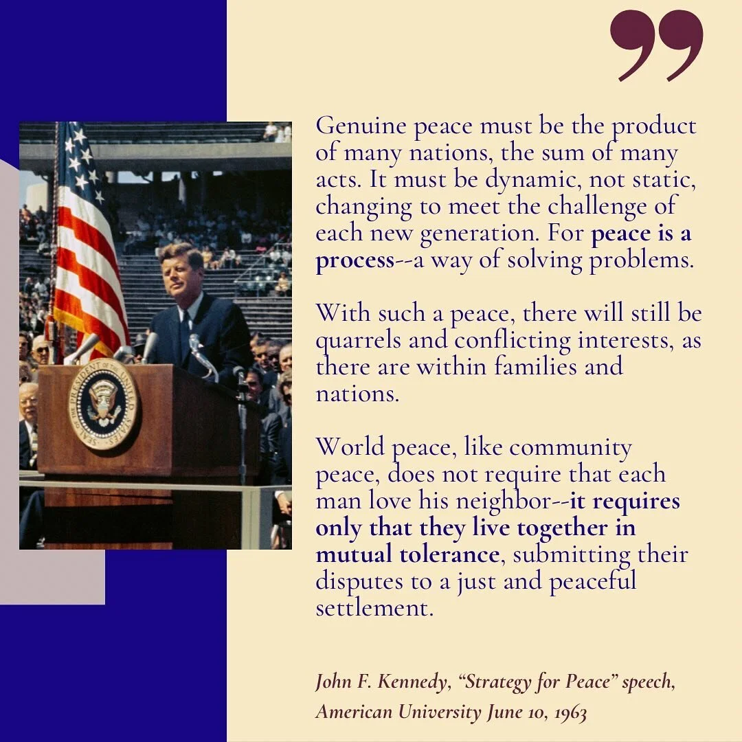 #peace is a process. #jfk #ceasefirenow🇵🇸