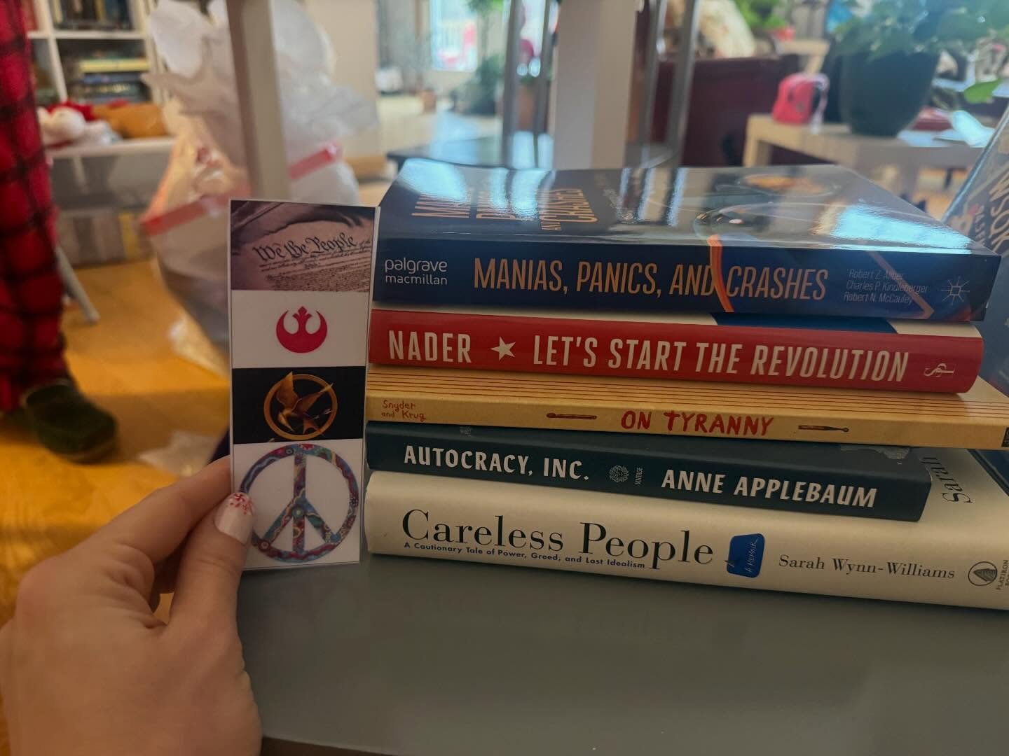 Merry Christmas. My books had a theme&hellip;😂 And my tween made me a bookmark. #books #christmas