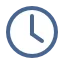 Blue clock image for new puzzles added daily at 6:00am