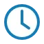 Blue clock image for new puzzles added daily at 6:00am