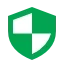 Green shield icon for difficulty level - all.