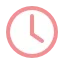 Pink clock image for new puzzles added daily at 6:00am