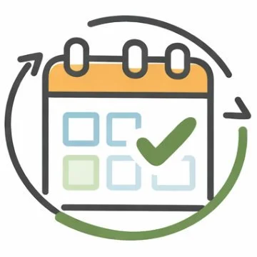 Calendar with a checkmark representing a positive daily habit