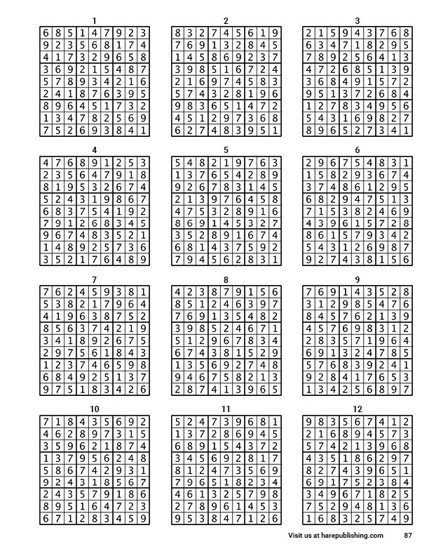 sudoku-puzzles-easy-to-medium-volume-2-hare-publishing for Free Printable Sudoku 6 Per Page With Answers Sudoku Puzzles Easy to Medium Volume 2 — Hare Publishing for Free Printable Sudoku 6 Per Page With Answers