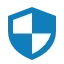 Blue shield icon for difficulty level - all.