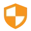 Orange shield icon for difficulty level - all.
