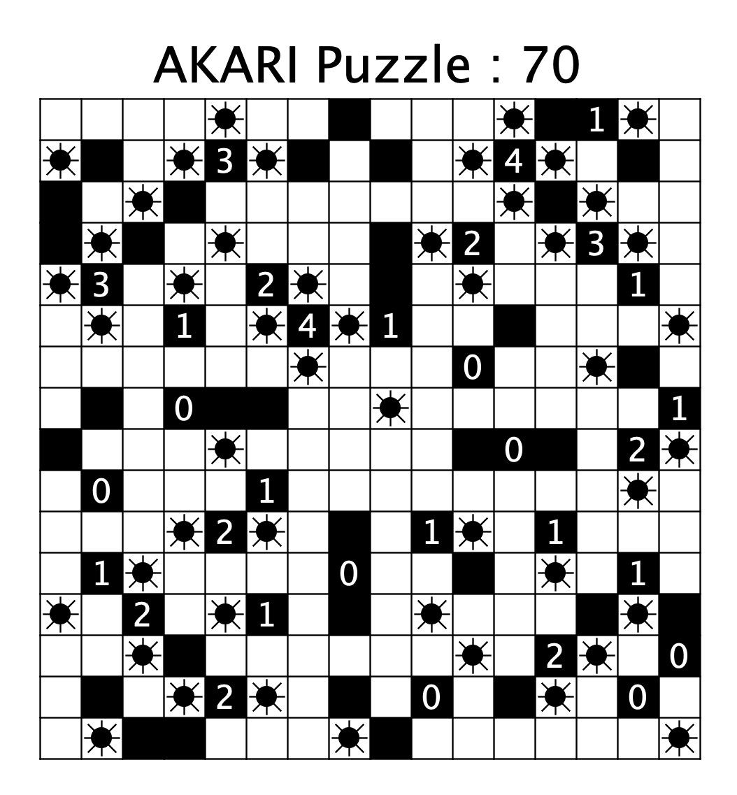 Advanced Akari Puzzle Solution