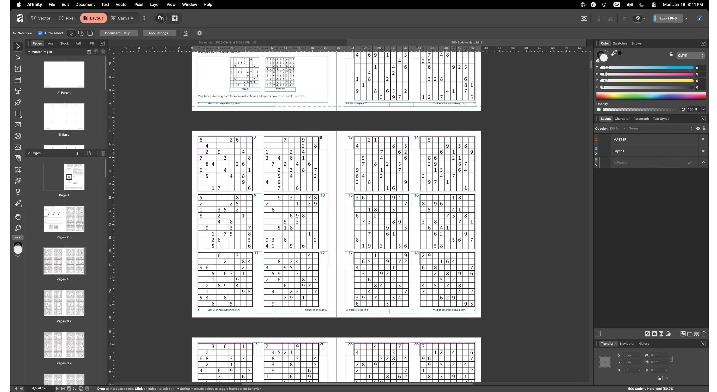 Creating Sudoku puzzles.