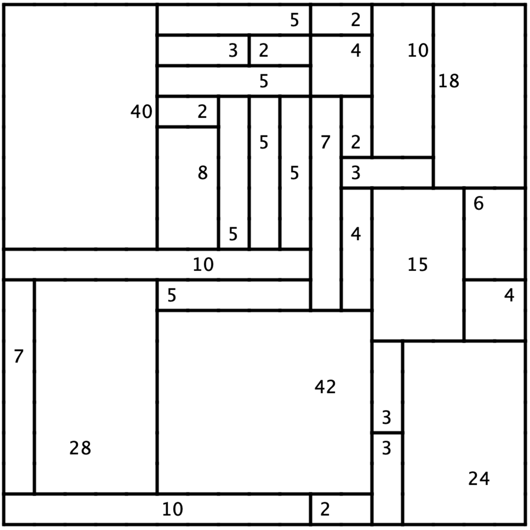 Shikaku Puzzle Solution
