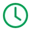 Green clock image for new puzzles added daily at 6:00am