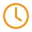 Orange clock image for new puzzles added daily at 6:00am