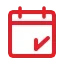 Calendar and check mark line drawing for New Puzzle Daily