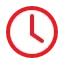 Red clock icon