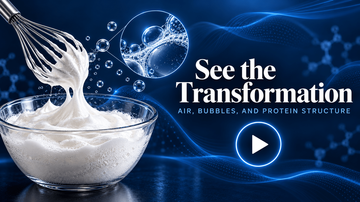 See the Transformation: Air, Bubbles, and Protein Structure