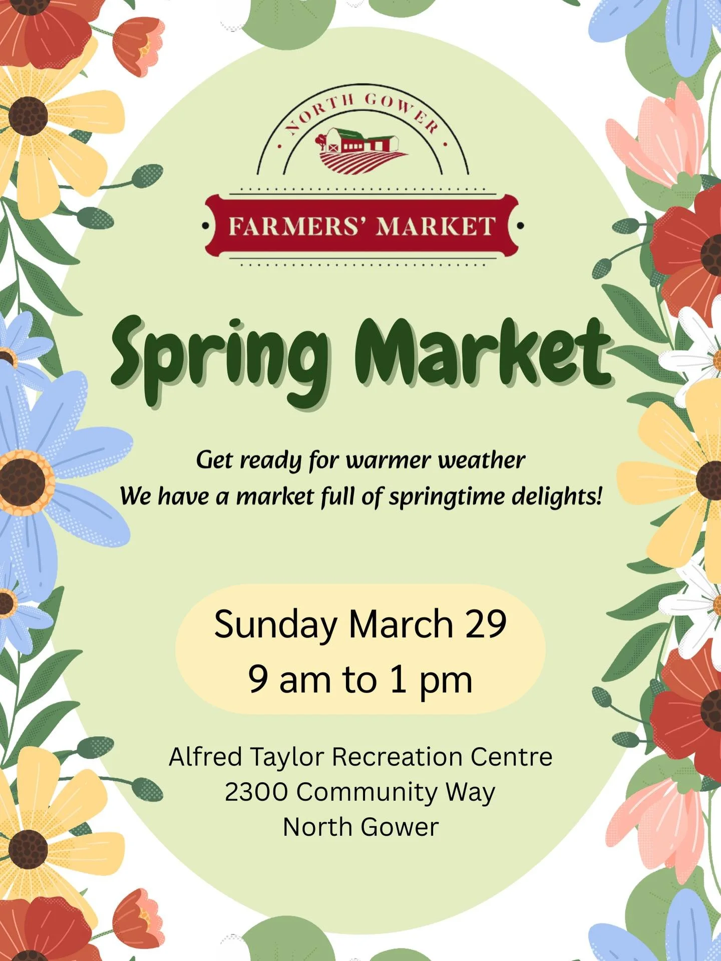 Time to dig out from under that pile of snow!! ☃️
Our Spring Market arrives right at the first glimmer of spring! 🌷🌸⛅️☀️

🗓️ Sunday March 29
🕰️ 9 am to 1 pm

Local Food - Crafts - Baking - Treats - Woodworking - Jewelry - Honey - Maple Syrup - Ga