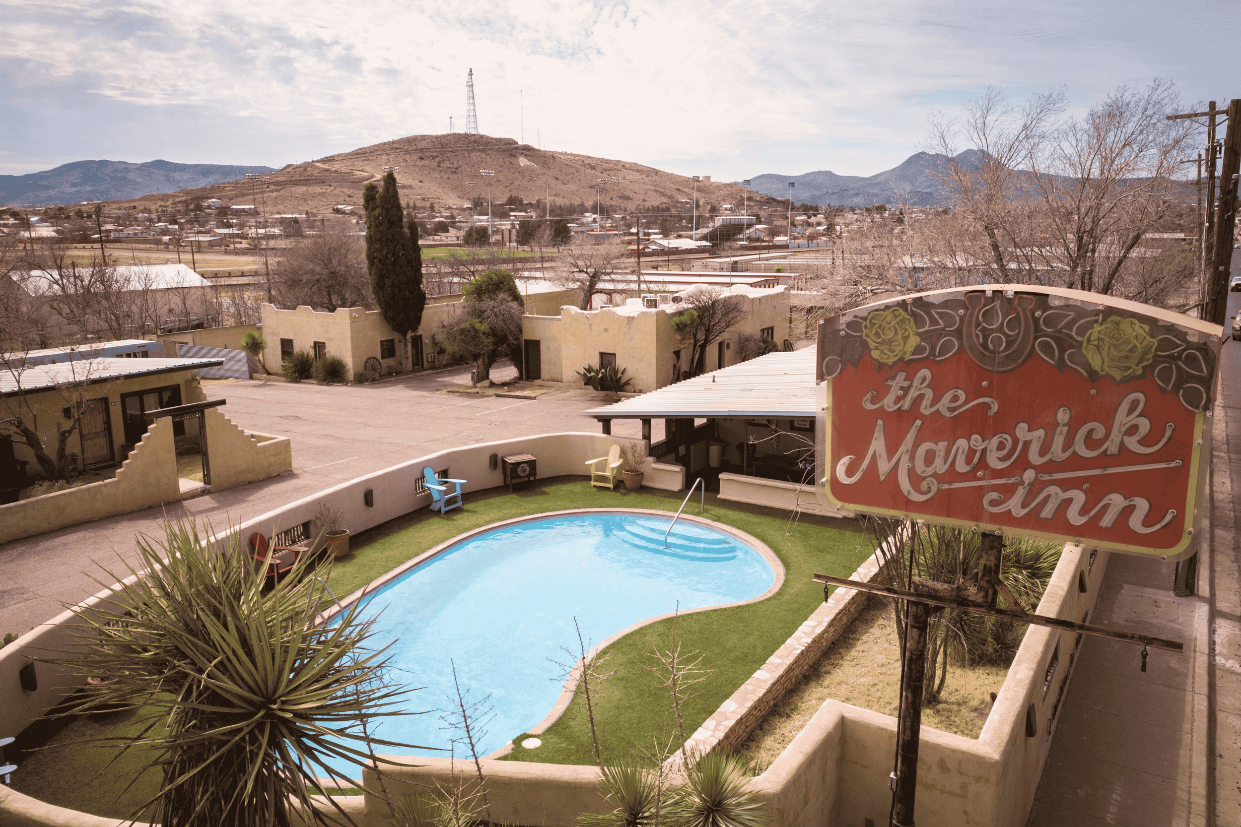 The pool at Maverick Inn is an oasis in the Far West Texas city of Alpine.