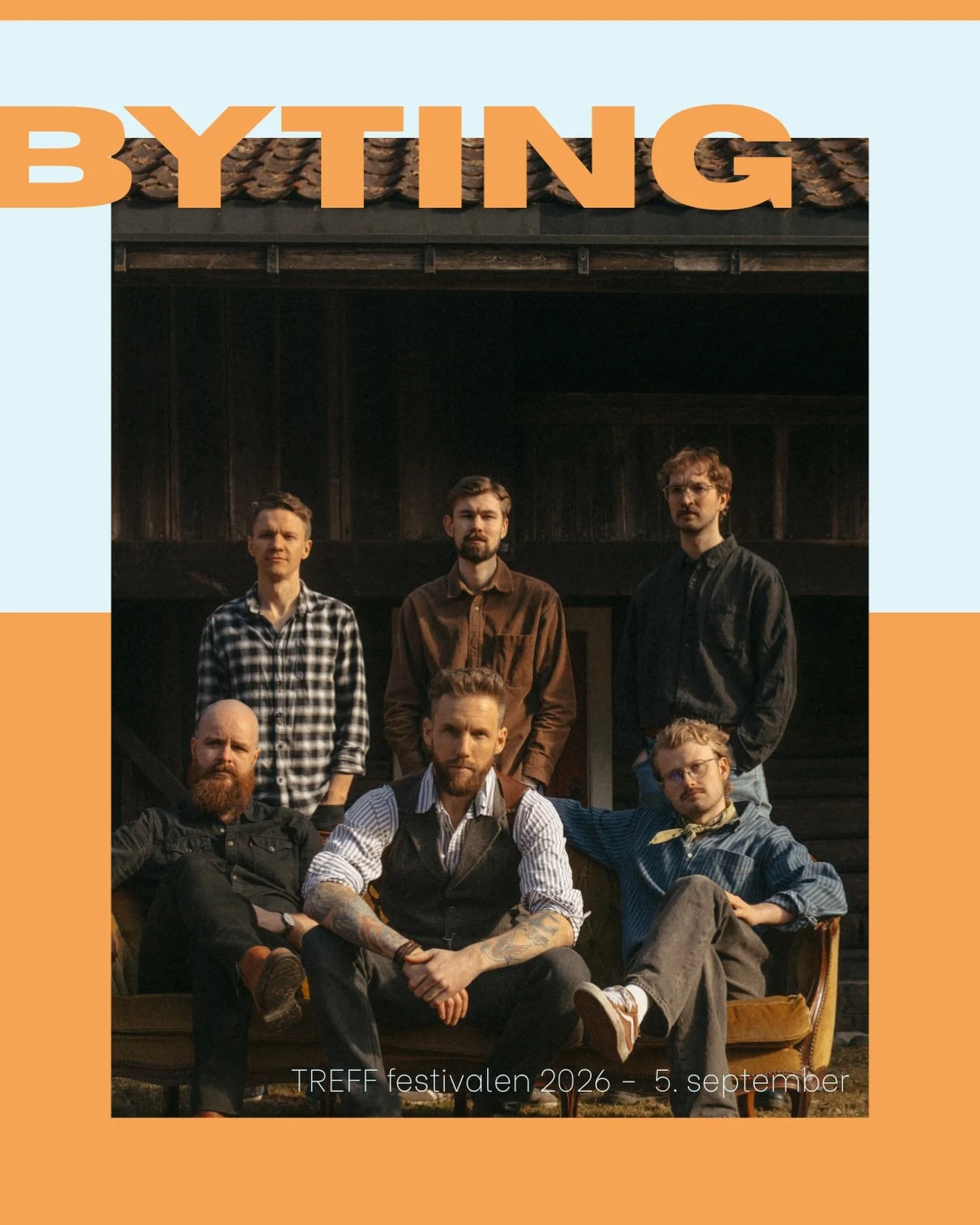 🥁🥁 Det popul&aelig;re bandet Byting fra B&oslash; kommer til v&aring;rs i september! Byting har levert solide konserter og i over 10 &aring;r over hele landet og blant annet ekstra kjent for soundtracket til NRK-serien R&aring;debank! &AElig;rlig f