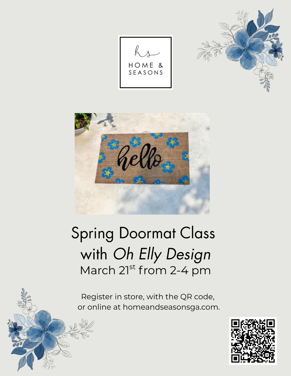 Spring Themed Doormat Class