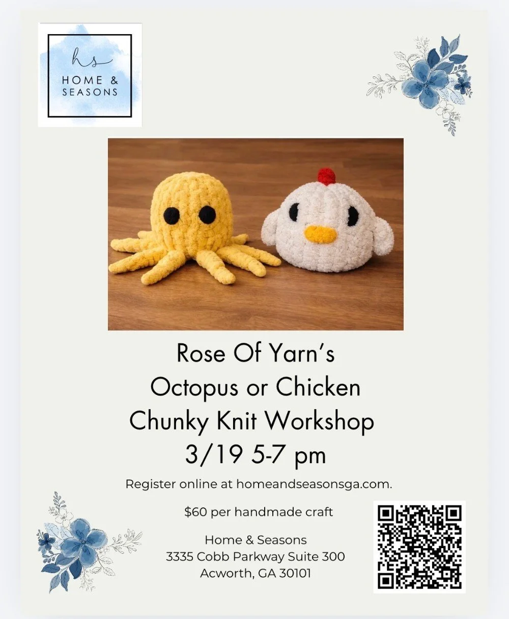 Chunky Knit Chicken or Octopus Class