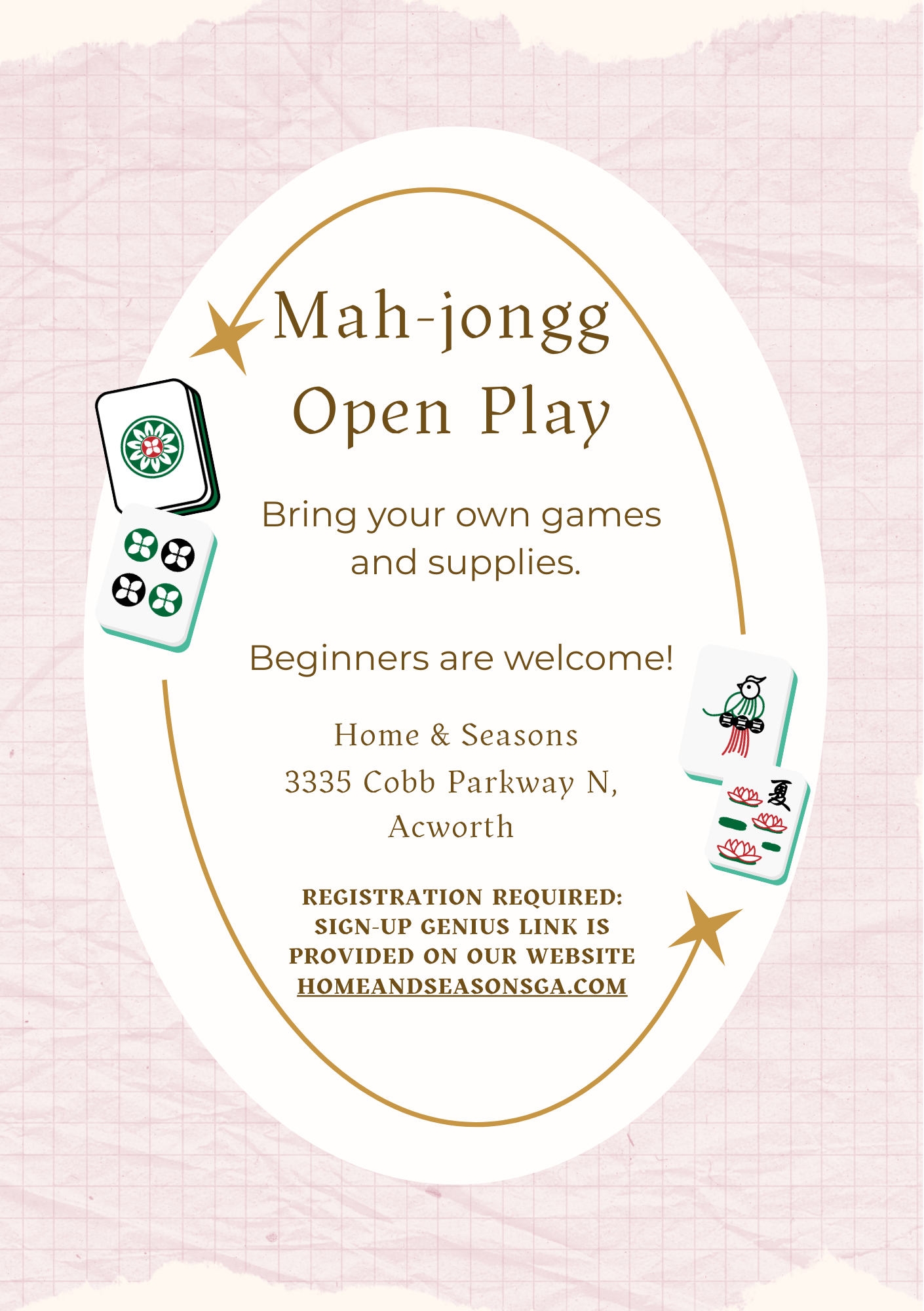 American Mahjong OPEN PLAY - Free Event 