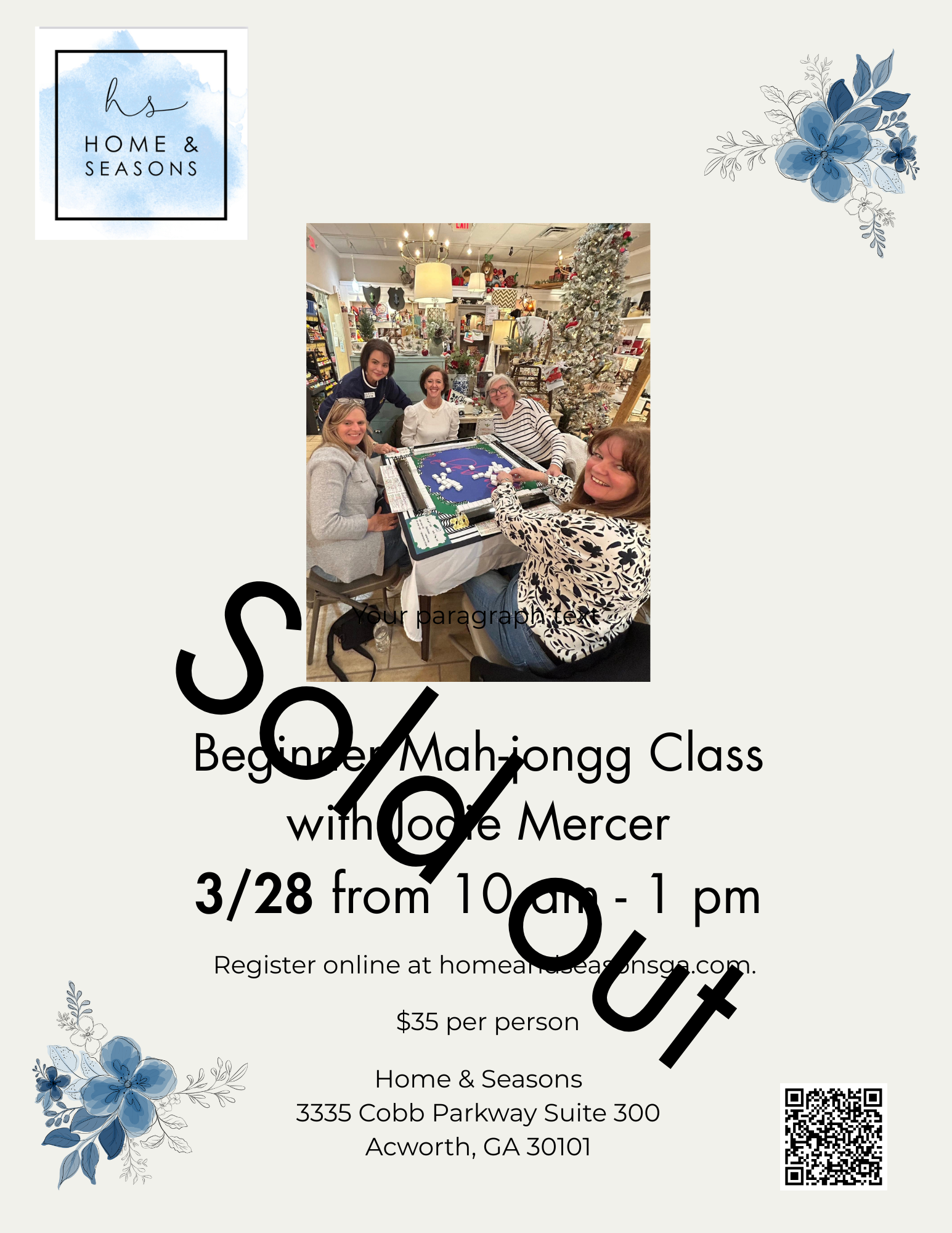 Beginner Mahjong Class- SOLD OUT