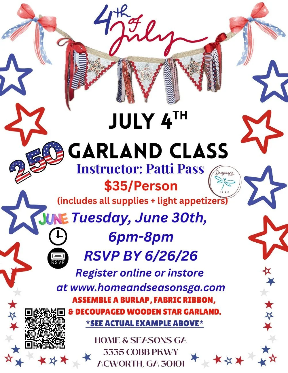 July 4th Garland Class