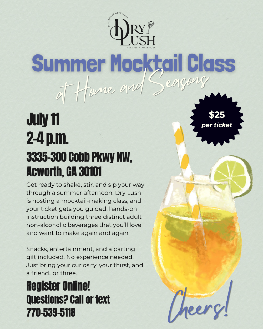 Summer Mocktail Class