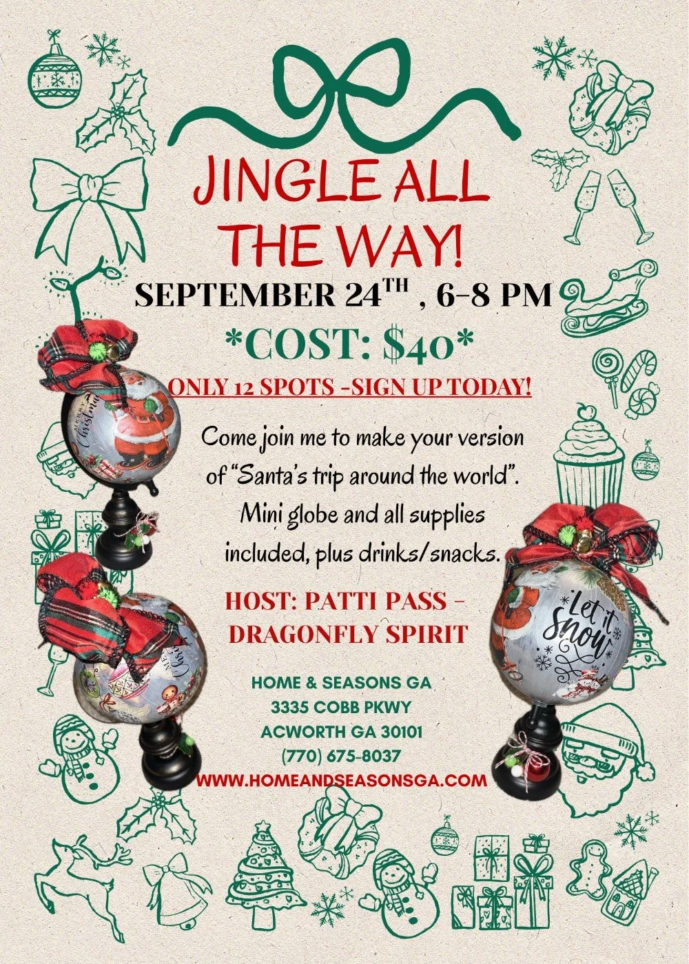 Jingle All the Way Craft Class