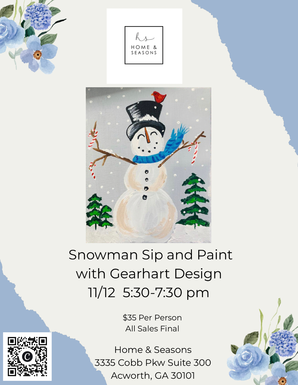 Snowman Sip & Paint with Gearhard Design