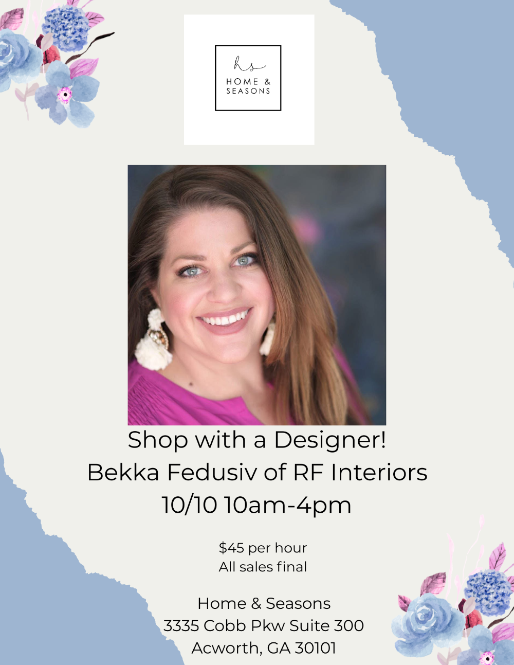 Shop with a Designer - 1 Hour time slots