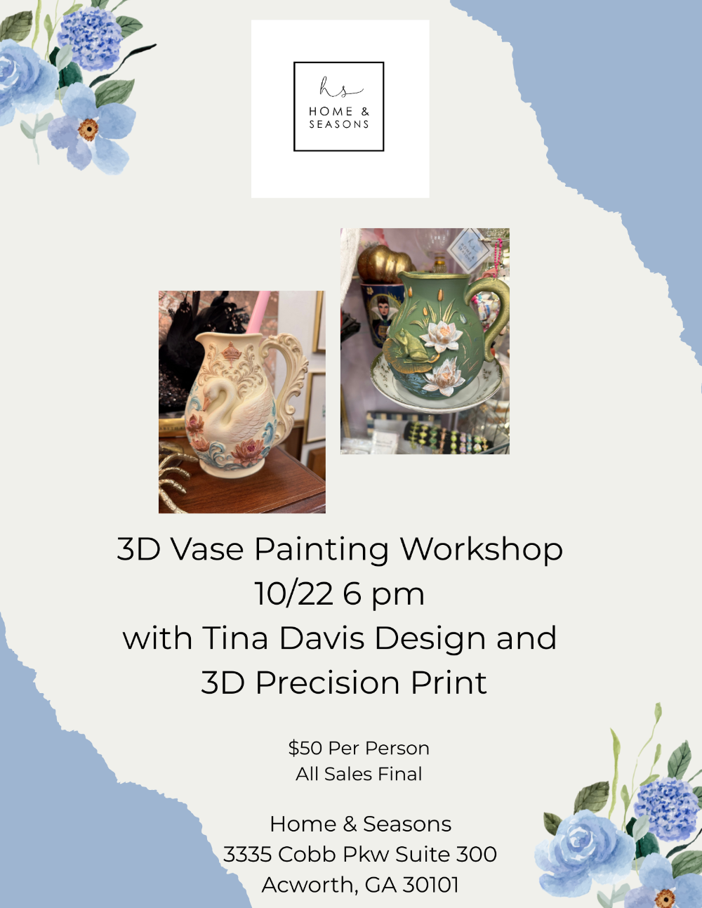 3D Vase Painting Workshop