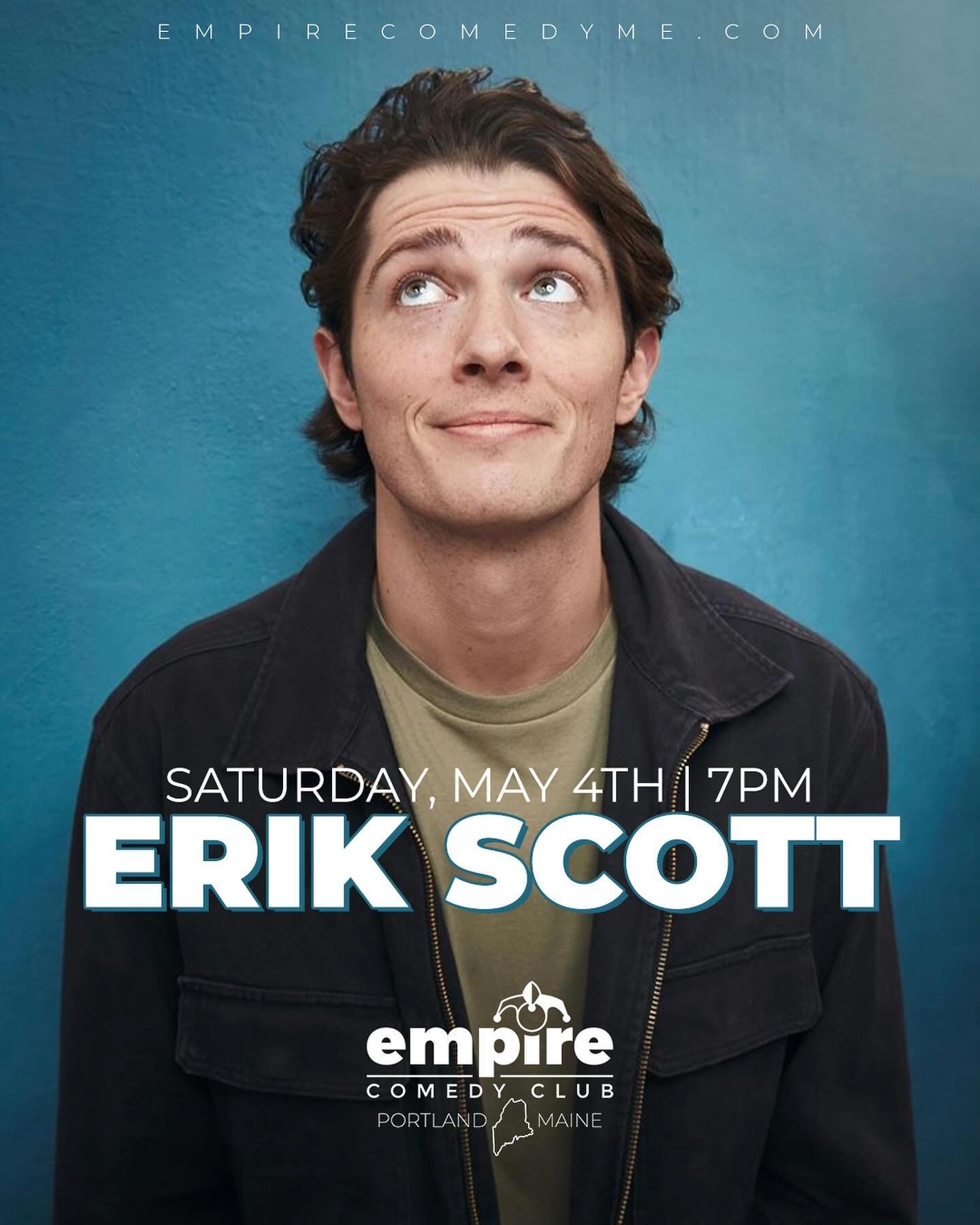 SATURDAY 5/4! Two shows tonight! Erik Scott (NYC) headlines the 7pm show, followed by our Last Call Showcase at 9:30!  Get those tickets! 
*tix to first show get free entry to late show*
&bull;
#empirecomedyclub #comedyclub #maine #portlandmaine #thi