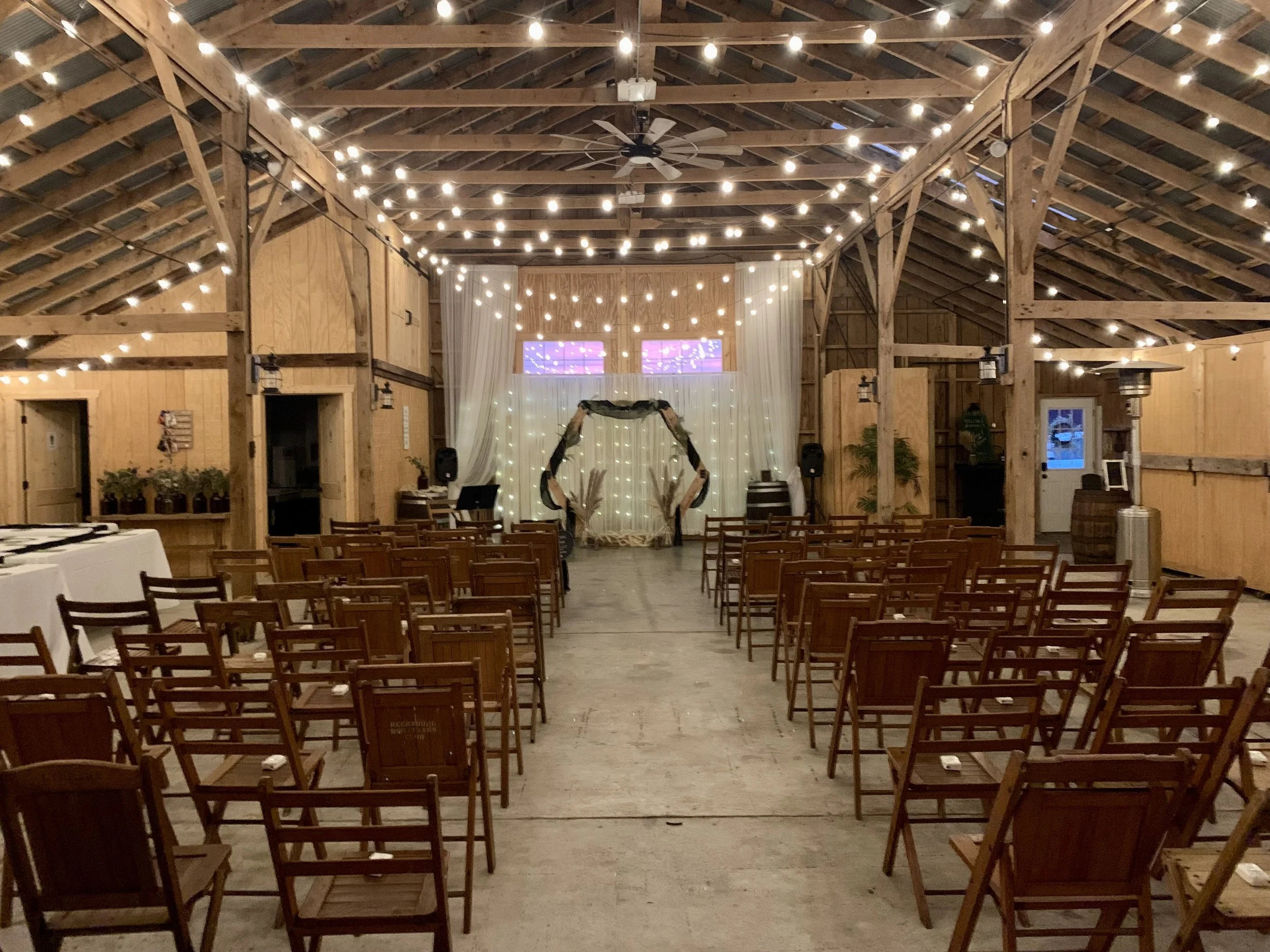 intimate barn venue wedding space family reunion 