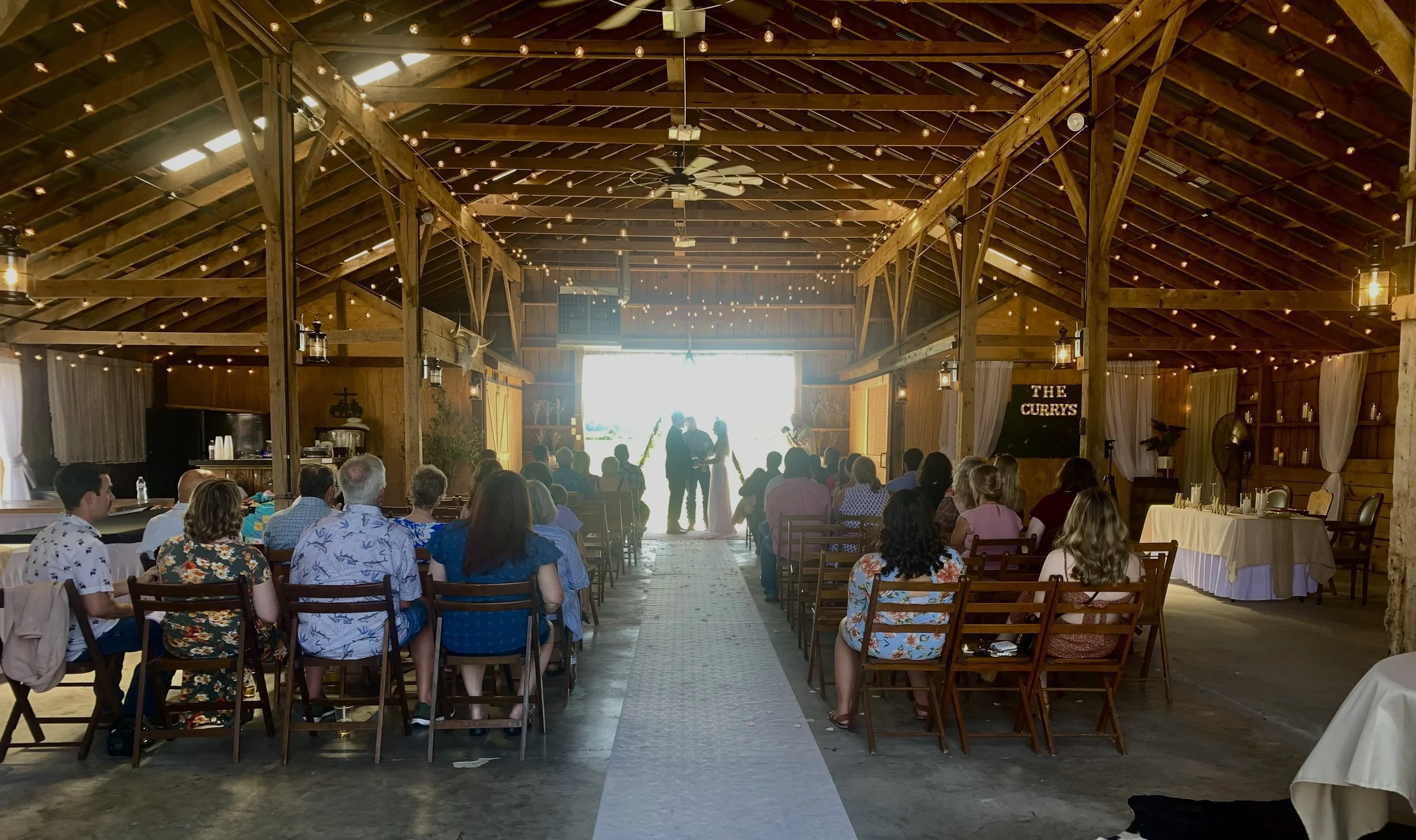 intimate barn venue wedding space family reunion 