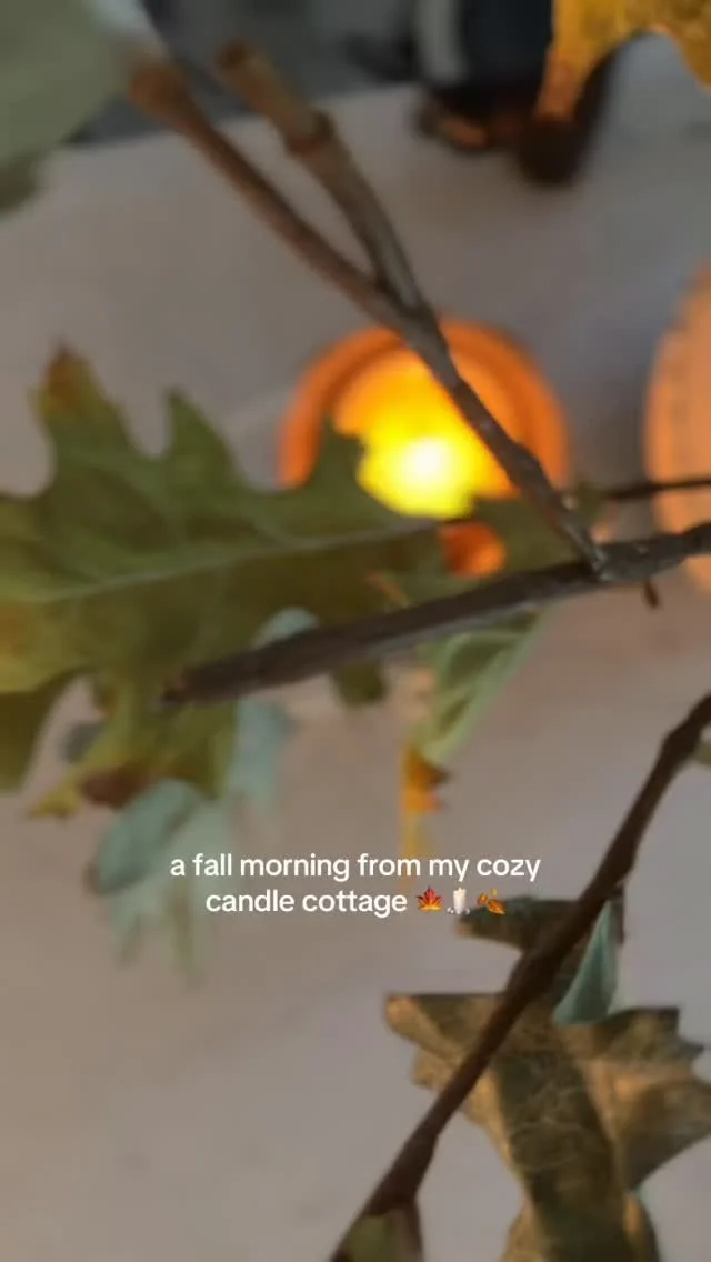 There’s nothing like a fall morning in my cozy candle cottage. π
The lamps are glowing, the windows let in soft golden light, and every corner tells a story—some pieces are antique or thrifted, others are new finds, but together they cr