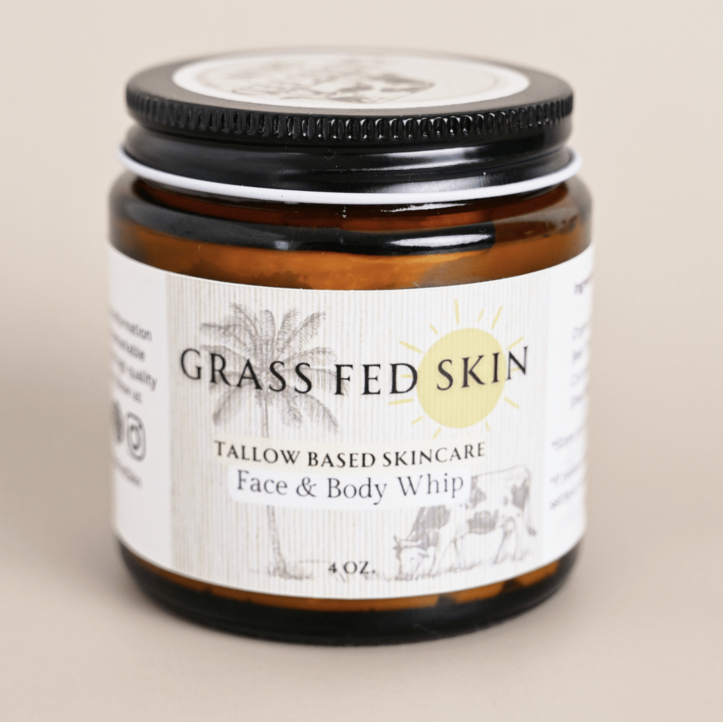 Grass Fed Skin Face and Body Whip Tallow