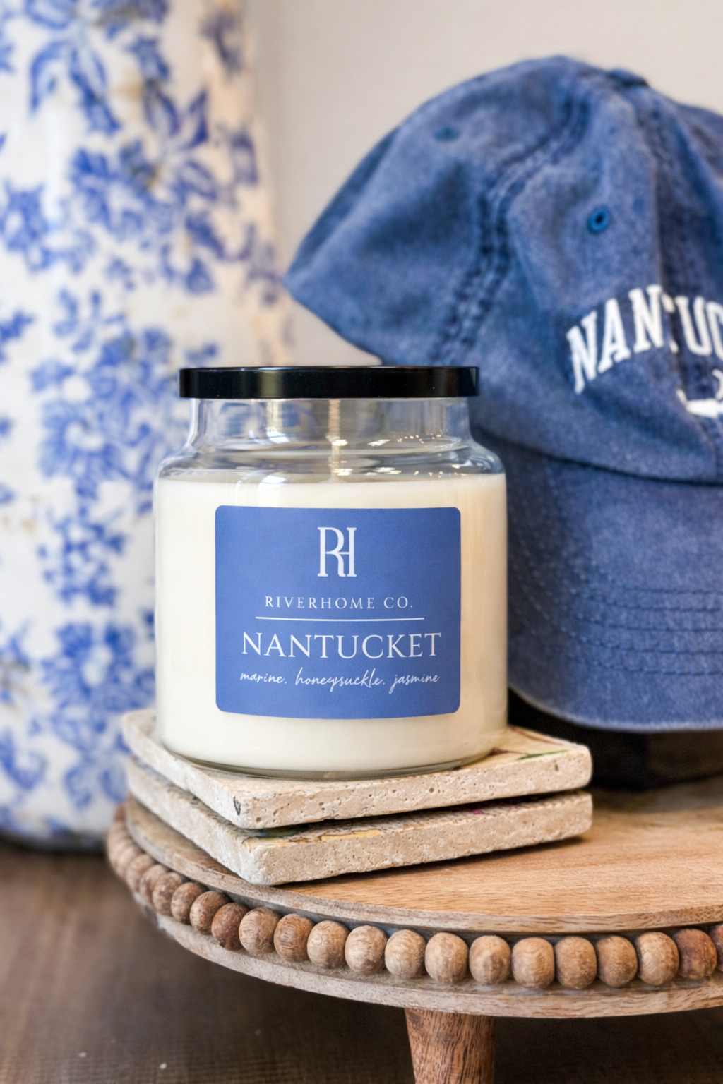 NANTUCKET CANDLE SHOWN WITH LABEL