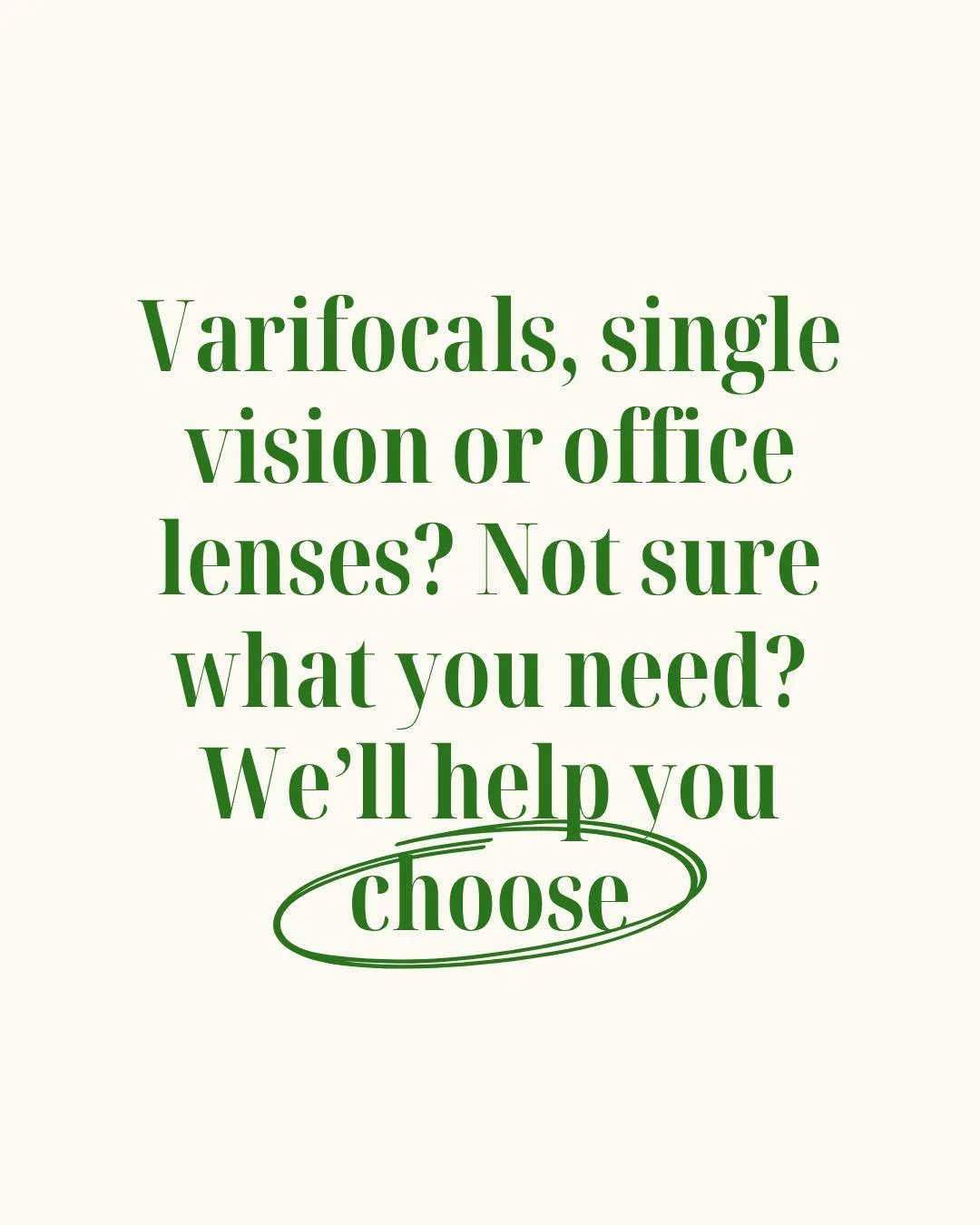 Varifocals, single vision, office lenses&hellip; it can all sound a bit much! We&rsquo;ll make it simple and help you find what suits you best.

#FrancesLiddleOpticians #SeeClearly #EyecareMadeSimple #Varifocals #SingleVision #OfficeLenses #GlassesAd