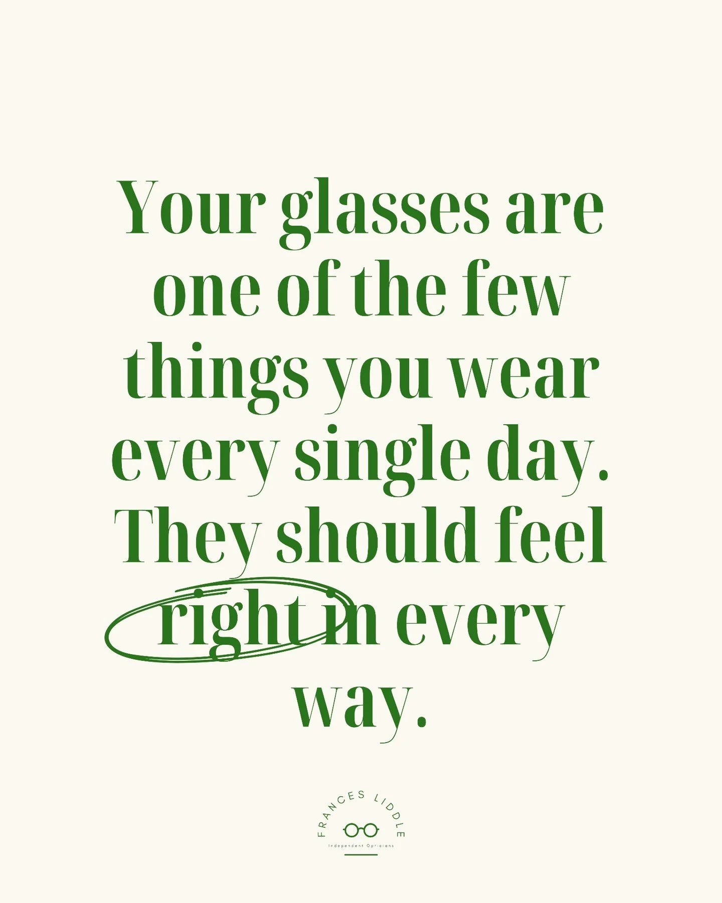 Glasses aren&rsquo;t just something you wear, they&rsquo;re part of your day, your look, your confidence. Make every pair feel just right.
 #FeelGoodVision #EveryDayStyle #WetherbyOpticians&rdquo;