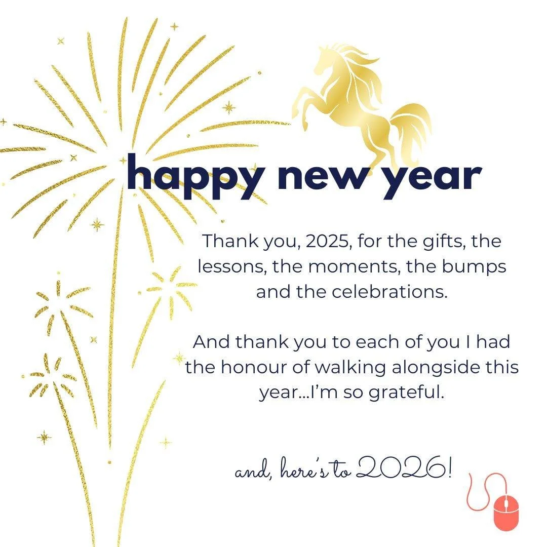 New Year&rsquo;s Eve has always been a &lsquo;quiet time&rsquo; for me. A pause before the next chapter so to speak. 

As this year comes to a close, I&rsquo;m reflecting on what mattered, what stretched me, and what stayed true.
Thank you to each of