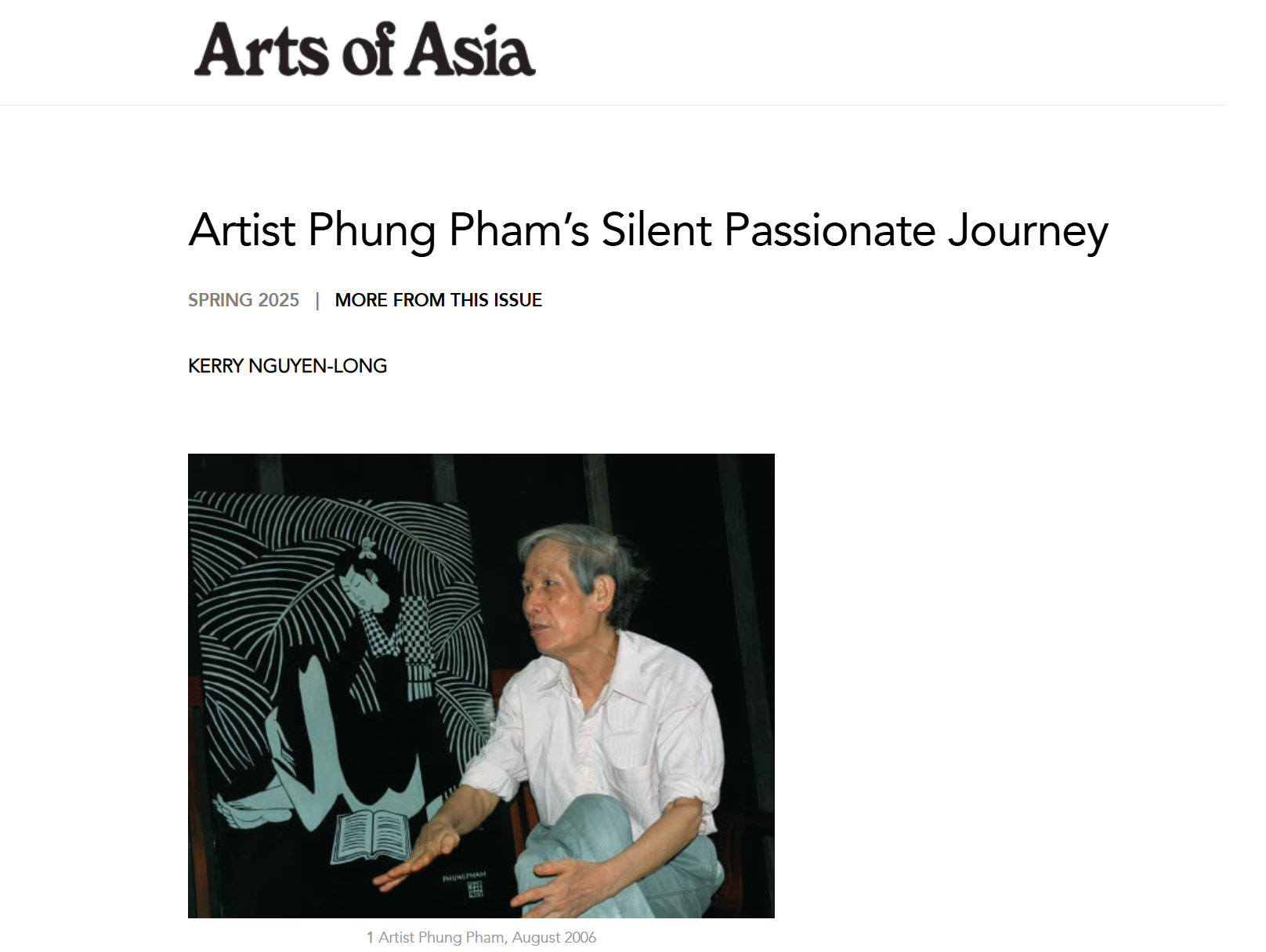 Arts of Asia - Artist Phung Pham’s Silent Passionate Journey