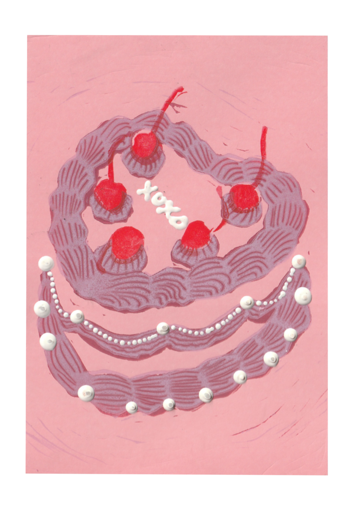 Heart Cake postcard print