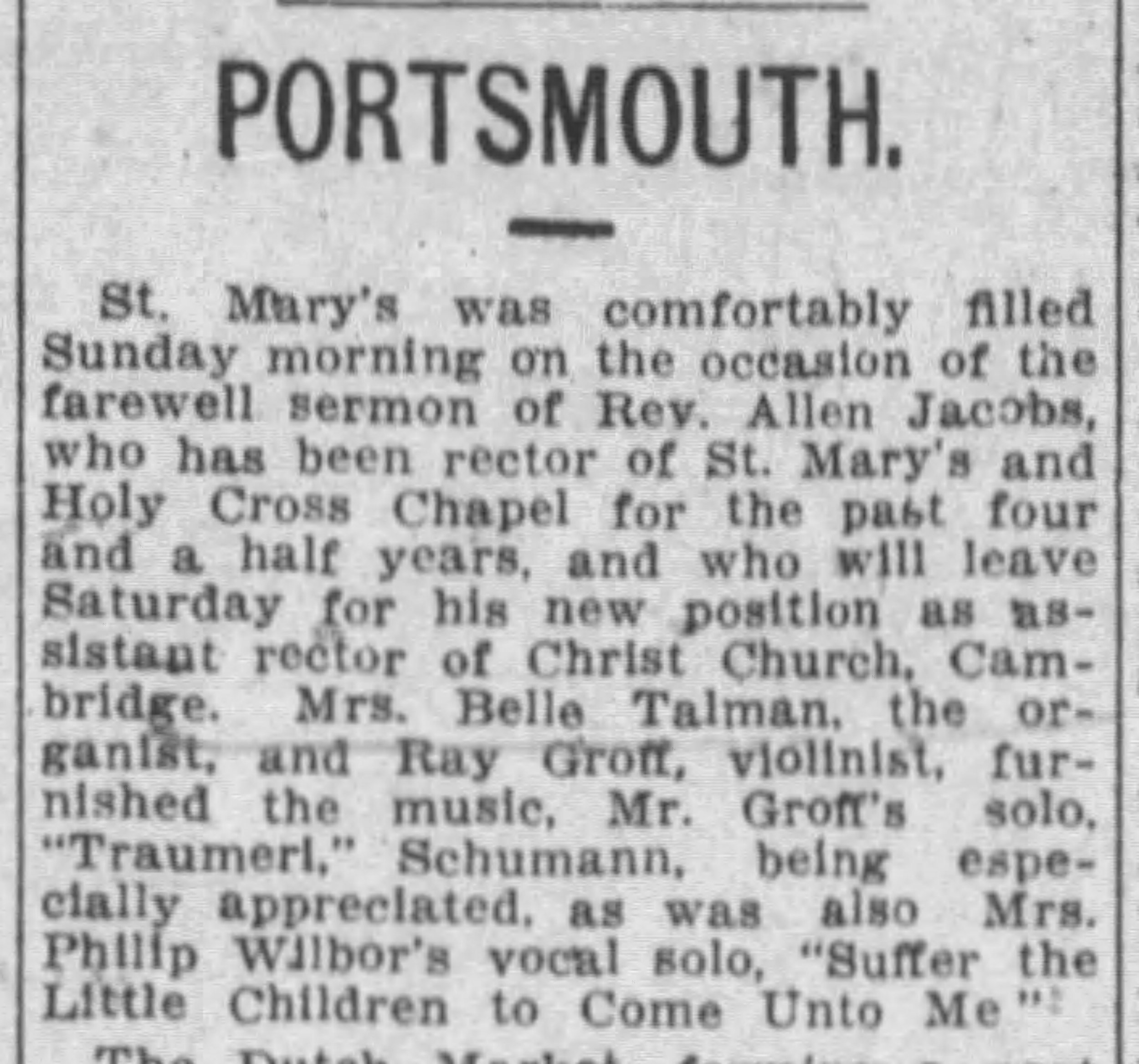 August 27, 1907 Evening Herald, Fall River, MA