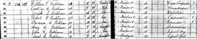 1875 Rhode Island Census, Newport