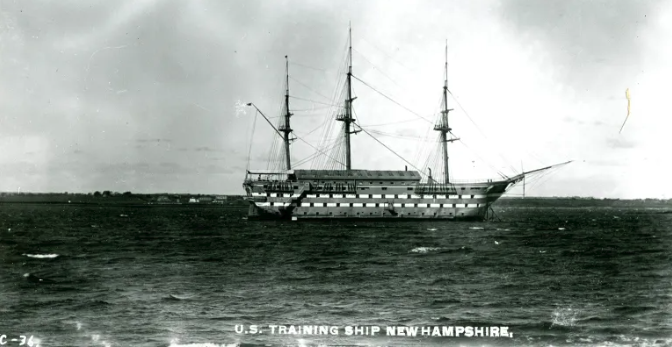 The U.S.S. New Hampshire in Newport - from the Providence Public Library Digital Archives