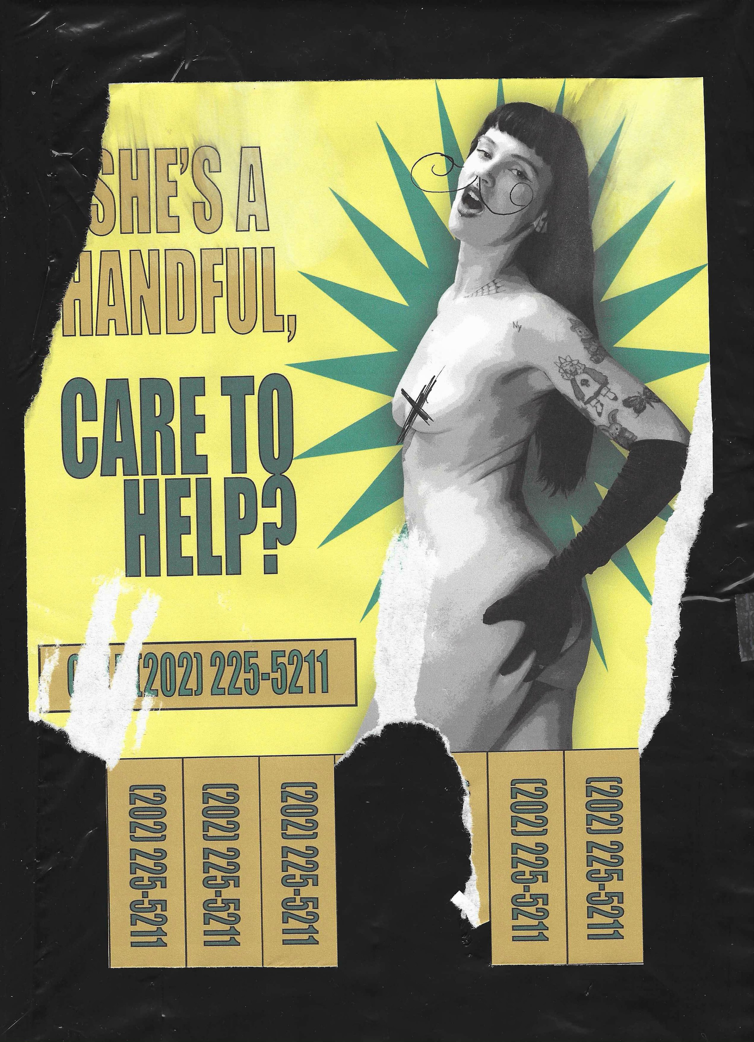 "Give Vydia A Call!" 2025, Mixed Media